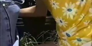 Mia pissing and fucking in the park