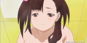 Bathroom anime sex with innocent teen naked girl