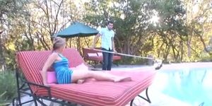 Gilf Creampie at backyard