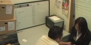 Cute Jap screwed in voyeur Japanese sex video in the office