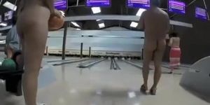 Naked people in the bowling session