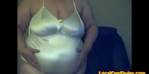 bbw granny in sexy satin body