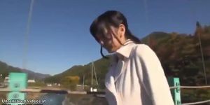 Japanese horny girl gives blowjob outdoor (MILF JAPAN)