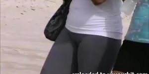 candid asian fat cameltoe in tights, fat pussy