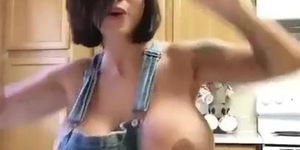 Massive boobs dancing