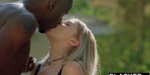 BLACKED.com Blonde Gets First BBC from Brothers Friend