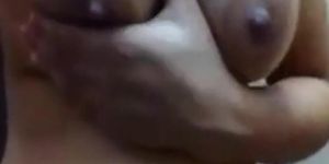 Pakistani girl playing with her Boobs