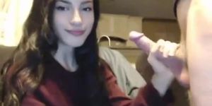 Hot teen sucking her bf cock on censoredcams (porn hot teen)