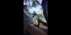 Jerking off in park