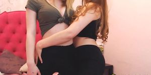 Two Girl Teasing Each Other On Cam