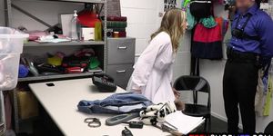 Curvy teen thief busted with a big cock in the back office of the store (Mike Mancini, Anna Claire Clouds, Anna Claire)