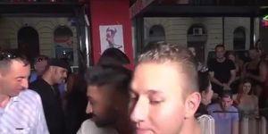 Euro slave fucked in public bar