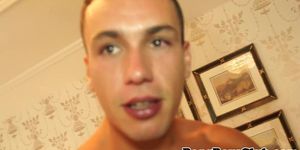 European hunks jerking dick in hotel room