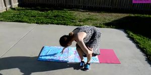 TSM - Stitch poses her feet in sandals with socks, then barefoot