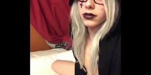 Sexy Emo CD plays with herself