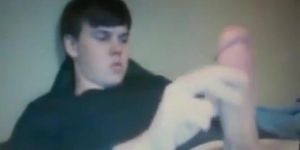chubby young guy with huge  cock on cam