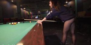 Jeny Smith playing pool