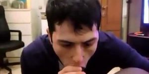 dude enjoys sucking a big black cock