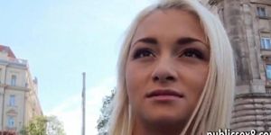 Czech Girl Flashes Her Boobs And Rammed In Public For Money
