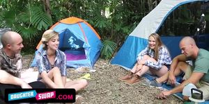Daughter Swap - Hot Cute Girls Go Camping And Swap Their Step Daddies When They Get Horny