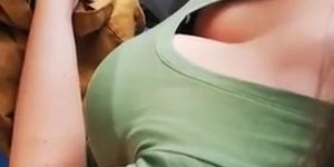 Downblouse Big Boobs Great Cleavage