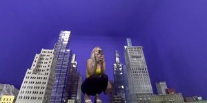 Giantess IG Blonde Destroys City for Klout