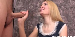 Cock tasting from playsome russian floozy