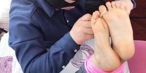 Chinese Tie Feet Licking