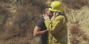 Aspen Brooks Fire Fighter Is Less Of A Problem Than A Cock In The Ass