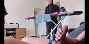 Jerking Off To My Muslim Maid Ironing My Shirt
