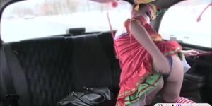 Gal in clown costume fucked by the driver for free fare (Lady Bug)