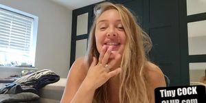 LITTLE DICK CLUB - Bigtit sph domina teasing small cocks while showing tits off