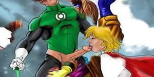 Famous cartoon superheroes porn parody