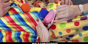 Mylf - Sexy Cougar (Alana Cruise) Gets Fucked By A Big Cock Clown (Savannah Fyre)