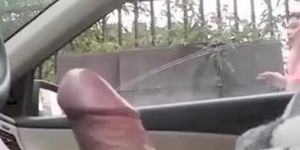 man flashing dick in car