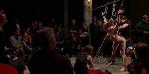 Bound slave dp fucked in public (James Deen, Princess Donna, Amy Brooke)