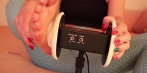 massaging your ears with my feet asmr