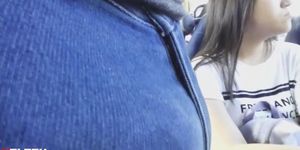 Japanese Girl looking Bulge