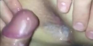 A slut being barebacked and creamed  on