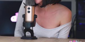 Asmr wet mouth moaning sexy blonde