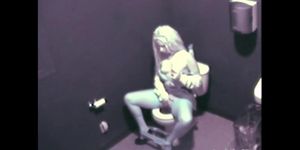 SCANDALOUSGFS - Hot Blonde fingering her pussy public toilet