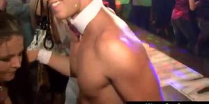 Teens rubbing cocks in a club - video 1