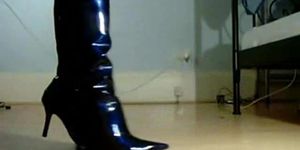 latex babe worshipping shoes and boots
