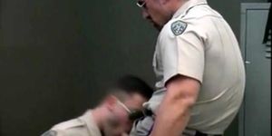 GAY BEARS PORNO - Locker Room Cops Blowjobs