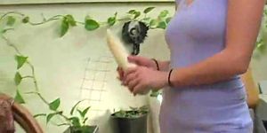 PROJECTFILTH - Amateur Slut Inserts Vegetables In Her Snatch