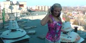 PUBLIC SEX ADVENTURES - Blonde party girl loves outdoor fucking