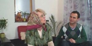 GRANNYBET - She enjoys fresh cock into her old snatch