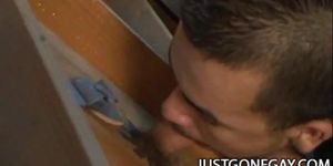 JUST GONE GAY - No Sound: Bearded Guy Peter Piper Loves GloryHole Blowjob (Tony Tedeschi)