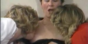 THE CLASSIC PORN - Three nurse plunge in lesbo orgy - video 1