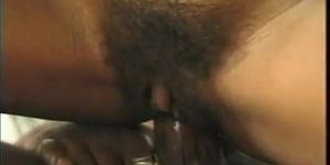 HAIRY SEX VIDEOS - Ebony Babe Gets Her Hairy Snatch Fucked